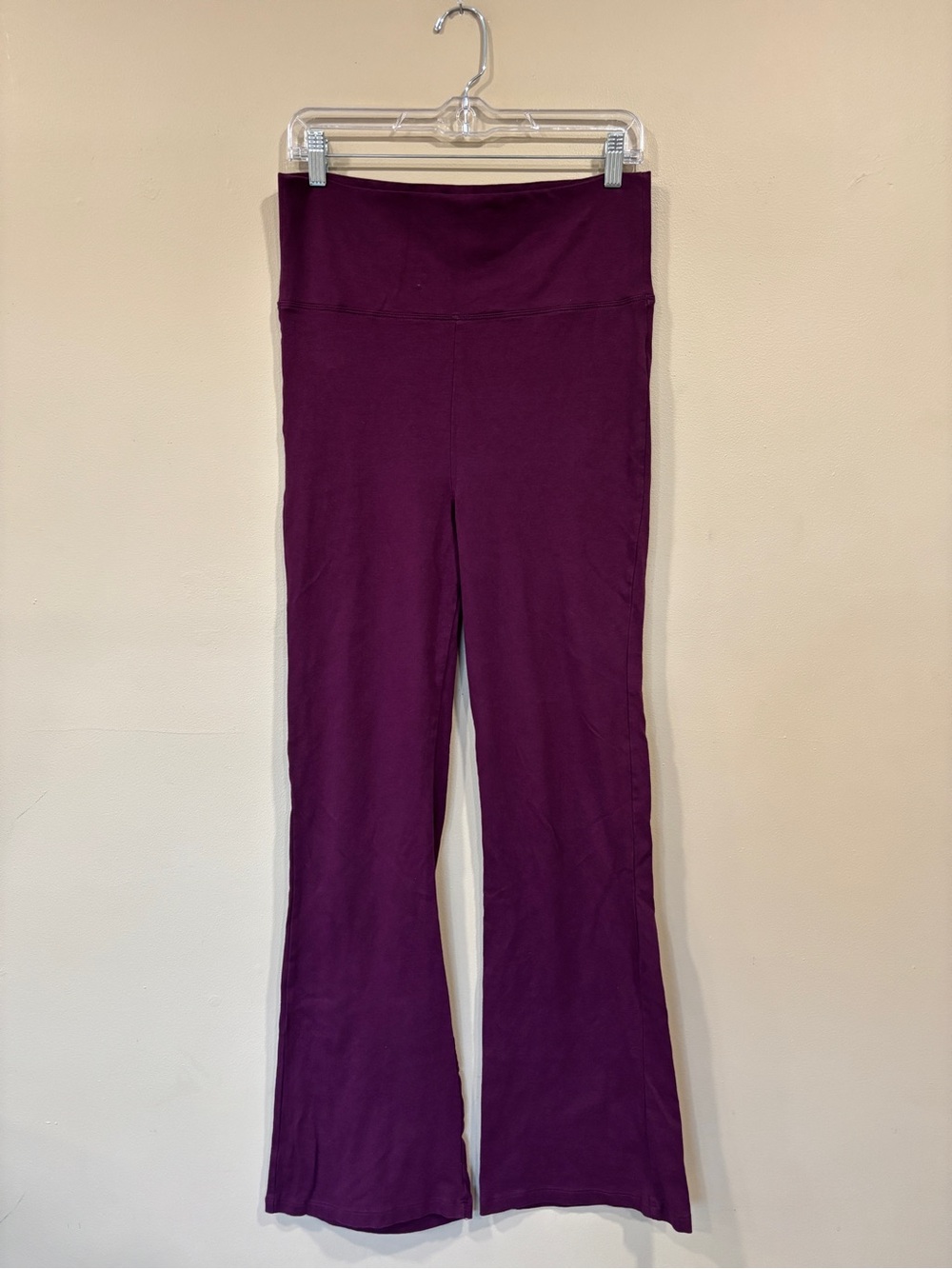 Zenana Premium Women’s Wide Leg Flare Yoga Pants Burgundy Size L